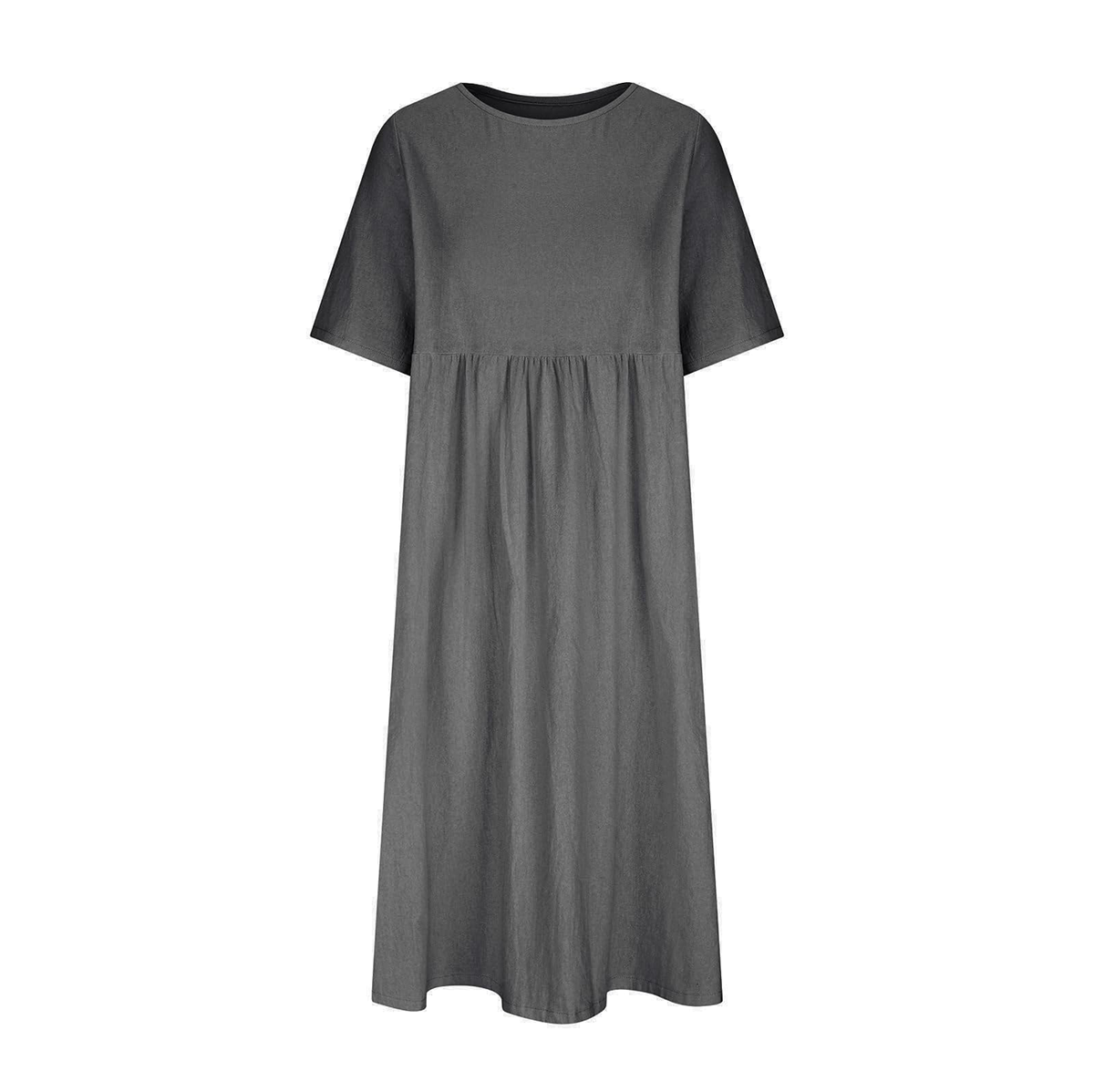 WOMEN'SCASUALSUMMERPLEATED LINENMAXIDRESS