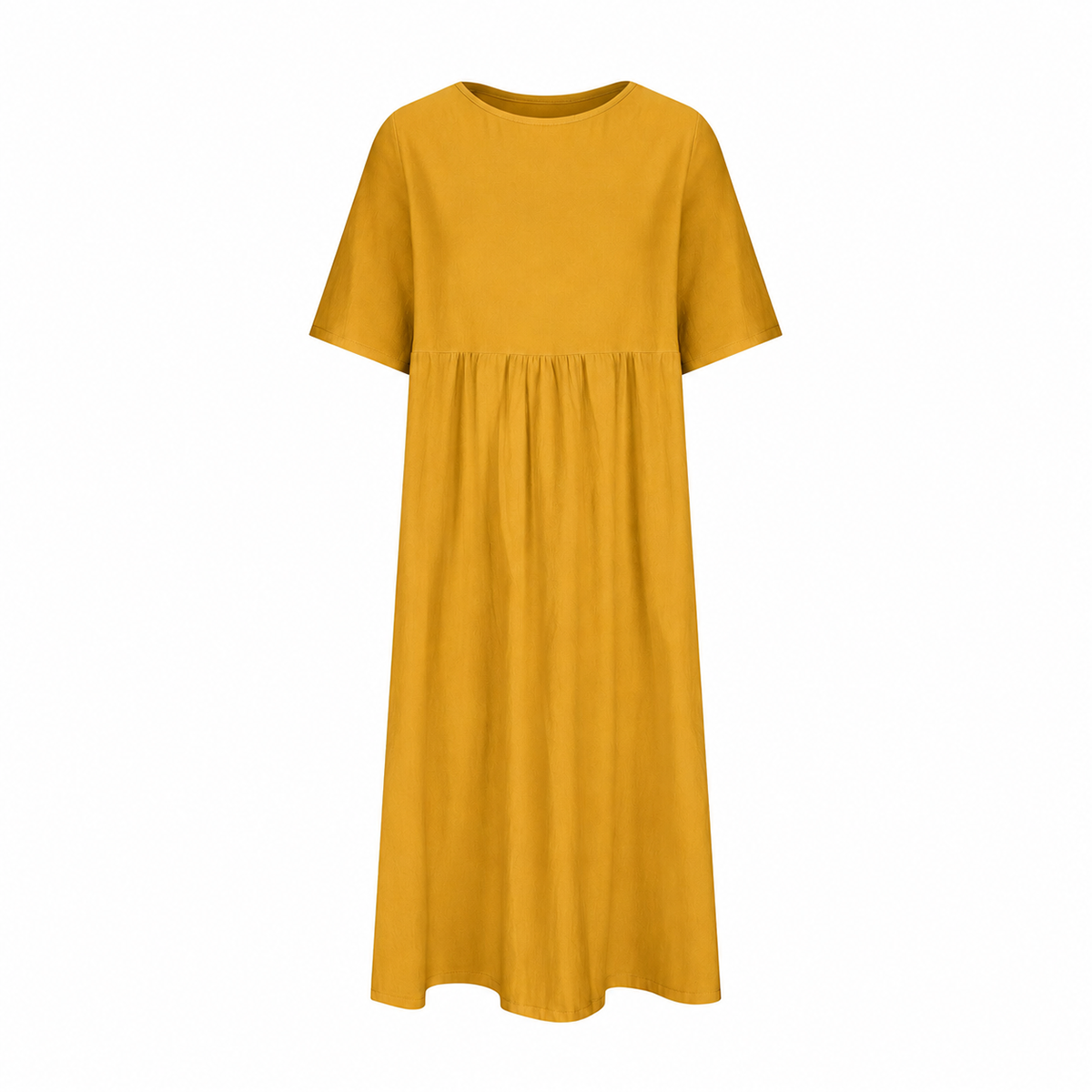 WOMEN'SCASUALSUMMERPLEATED    LINENMAXIDRESS