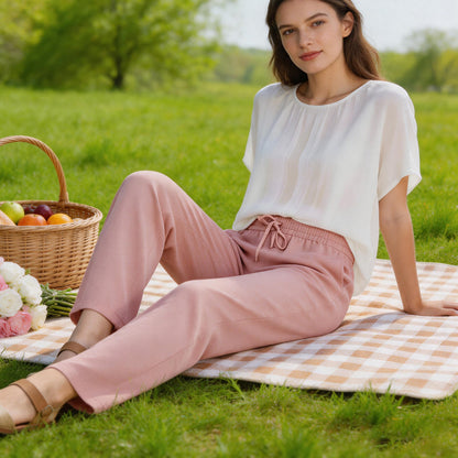 💖 Casual Waist-Cinching Pants | Flattering Fit & All-Day Comfort