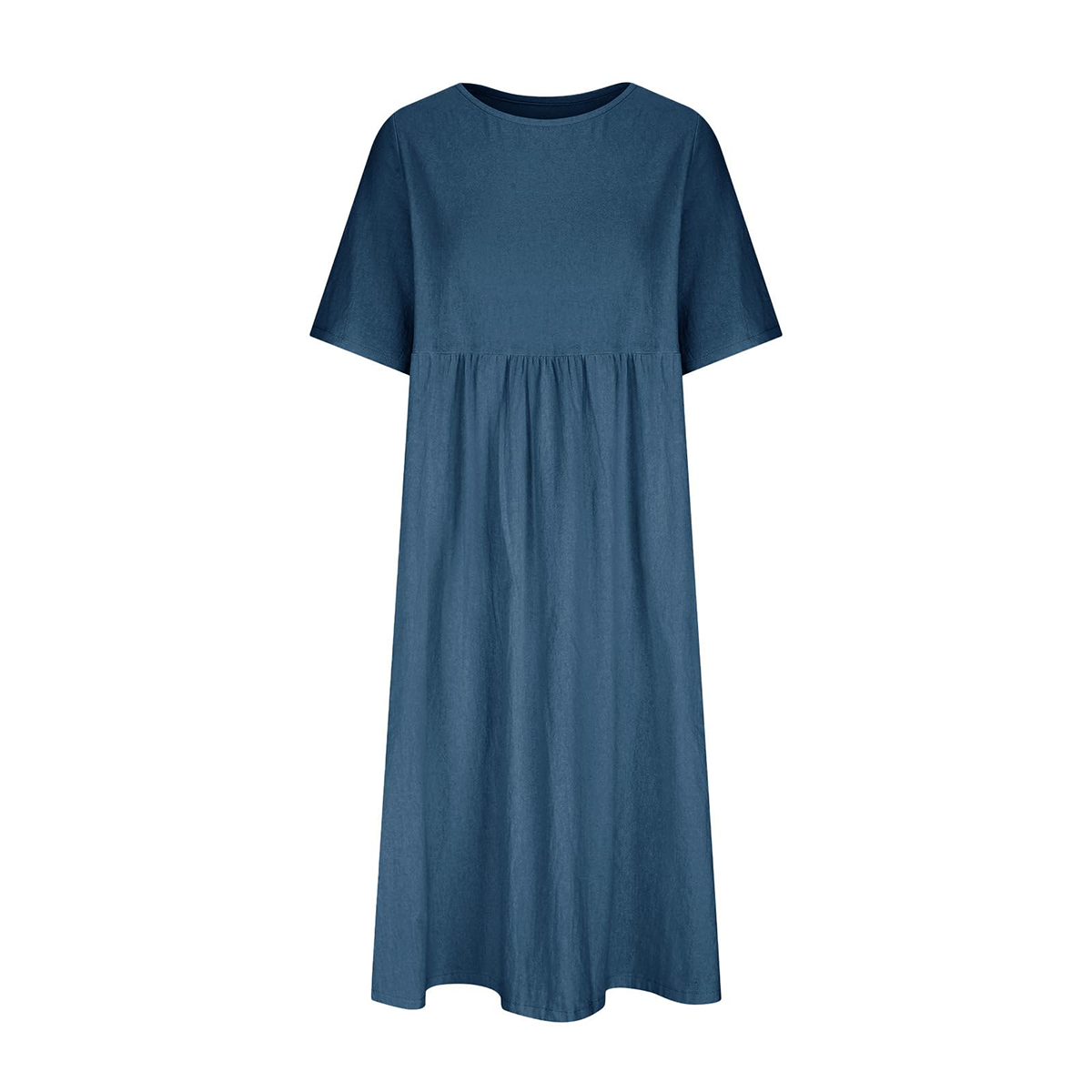 WOMEN'SCASUALSUMMERPLEATED    LINENMAXIDRESS