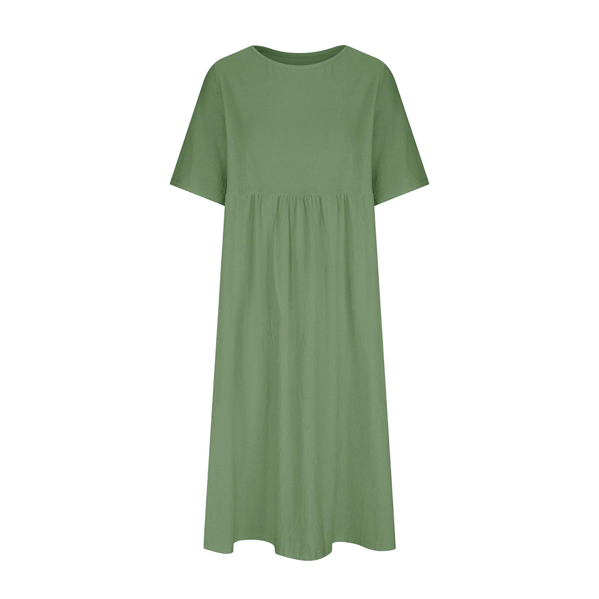 WOMEN'SCASUALSUMMERPLEATED    LINENMAXIDRESS