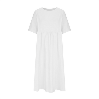 WOMEN'SCASUALSUMMERPLEATED    LINENMAXIDRESS
