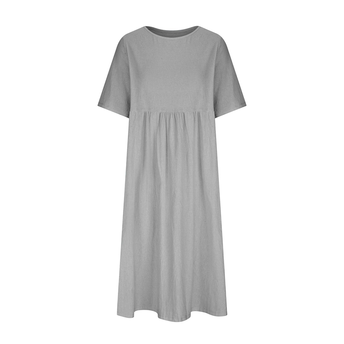 WOMEN'SCASUALSUMMERPLEATED    LINENMAXIDRESS
