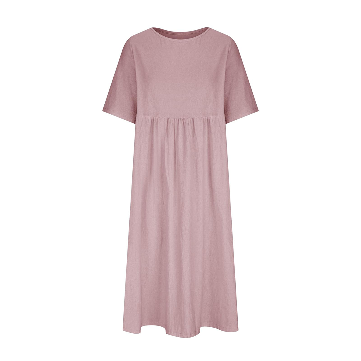 WOMEN'SCASUALSUMMERPLEATED    LINENMAXIDRESS