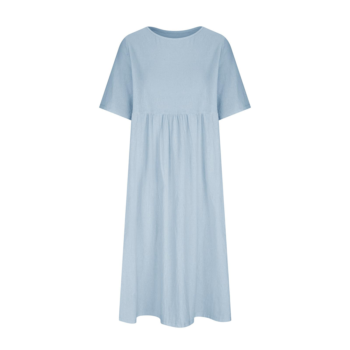 WOMEN'SCASUALSUMMERPLEATED    LINENMAXIDRESS